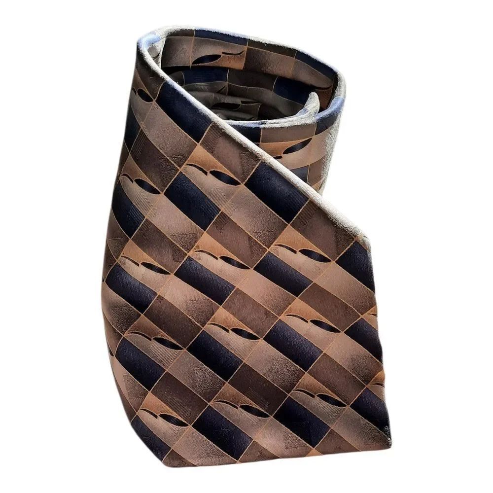 Pierre Cardin Elegant Brown and Black Tie